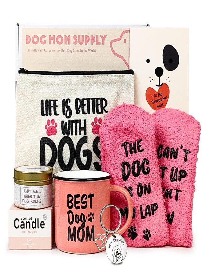 LUICONMO Dog Mom Gifts For Women, Dog Lover Gifts, Mothers Day Gift for Mom Daughter Unique Birthday Gift, Christmas idea Set with 10oz Ceramic Coffee Mug for Dog-loving Friend - Image 1