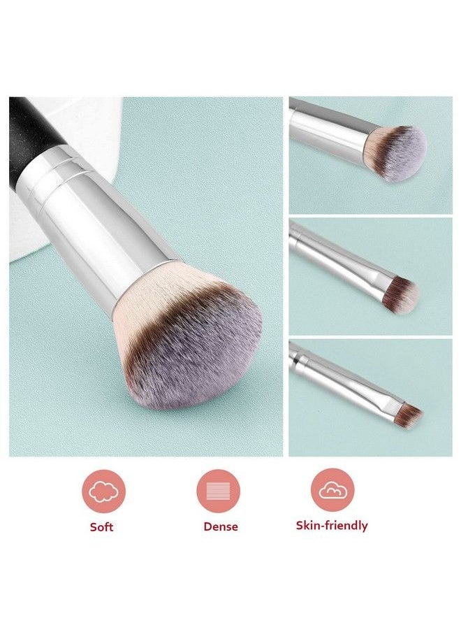 start makers - Makeup Brushes Dualended Foundation Brush Start Makers 2In1 Concealer Brush Face Eyebrow Eyeshadow Brush For Liquid Powder Buffing Blending Contouring Foundation Make Up Brushes(2Pcs) - Image 1