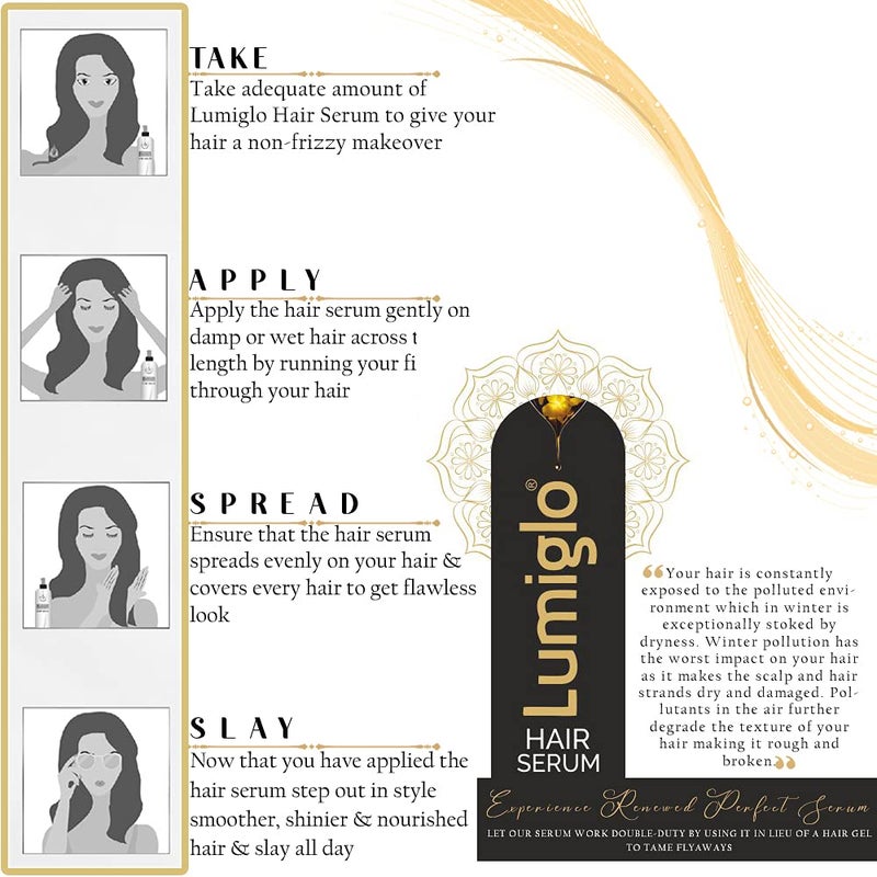 Lumiglo Lumiglo Revitalizing Instant Smoothing Hair Serum With Onion Extract Biotin Enriched With Vitamin E Unlock Hair Growth To Activate And Stimulate The Follicles Get Strong FrizzFree Hair - Image 5