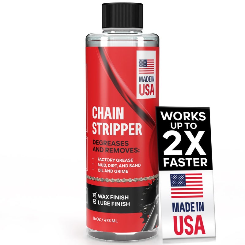 Samorillo Professional Bike Chain Stripper + Degreaser - 16oz Chain Cleaner & Wax Prep  Works in Minutes  Made in USA  Easy Drip-On Application On Bike  Soak for Deep Clean  Strip + Prep for Bike & Motorcycle - Image 1