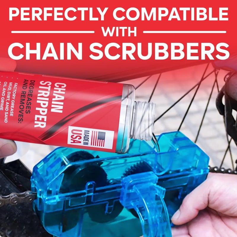 Samorillo Professional Bike Chain Stripper + Degreaser - 16oz Chain Cleaner & Wax Prep  Works in Minutes  Made in USA  Easy Drip-On Application On Bike  Soak for Deep Clean  Strip + Prep for Bike & Motorcycle - Image 3