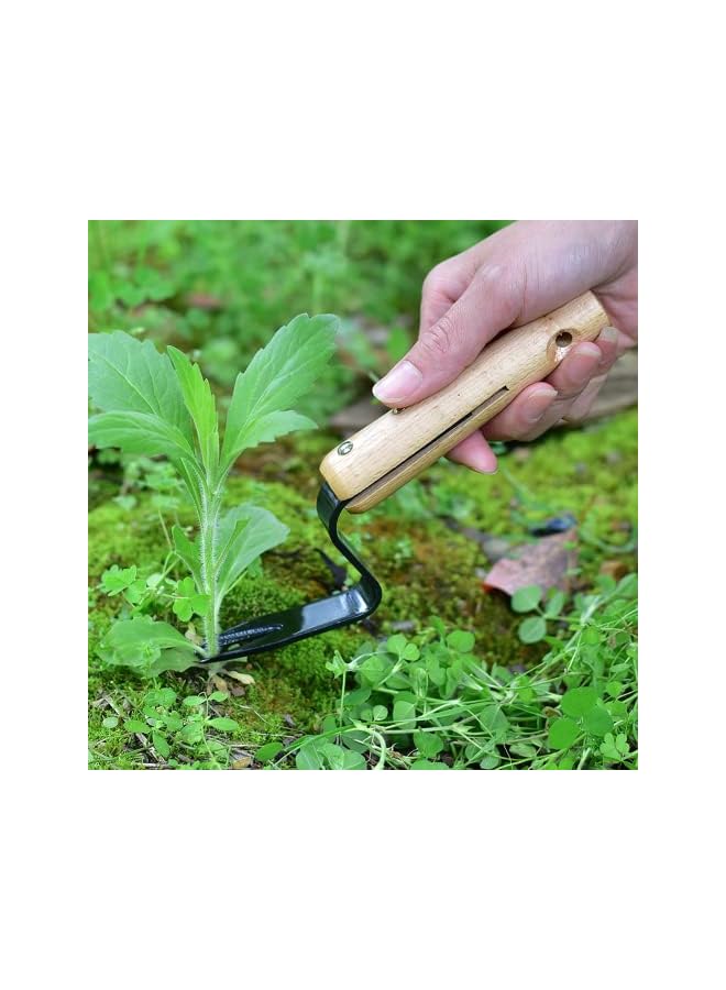 PROMASS Weeder Hand Puller Tool, V-Shape Manual Weeders Weed Puller, Root Lifter for Gardening & Farming, Stainless Steel Weed Puller Hand Tool for Garden Caring to Remove Dandelions Thistles and Weeds - Image 4