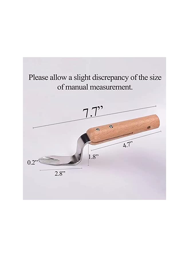 PROMASS Weeder Hand Puller Tool, V-Shape Manual Weeders Weed Puller, Root Lifter for Gardening & Farming, Stainless Steel Weed Puller Hand Tool for Garden Caring to Remove Dandelions Thistles and Weeds - Image 3