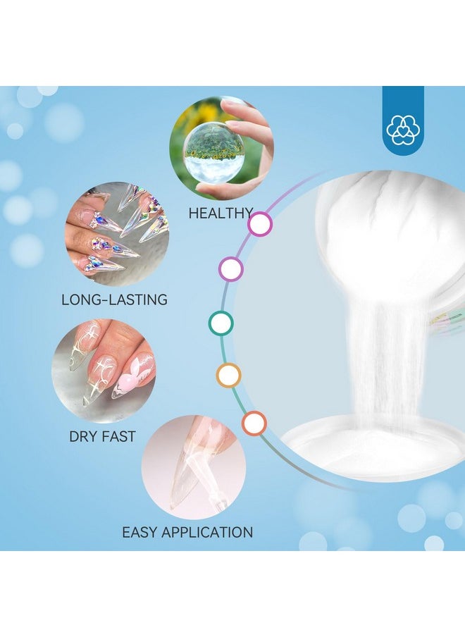 Saviland SAVILAND Clear Dip Powder - 2.1 oz/ 60g Dipping Powder Clear Nails Dip Powder Set for French Nail Art Starter Manicure, Strengthen Nail, Easy for Nail Beginners to Use No Nail Lamp Needed  - Image 5
