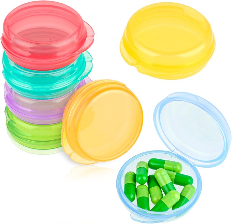Colorful Pill Organizer Set for Travel