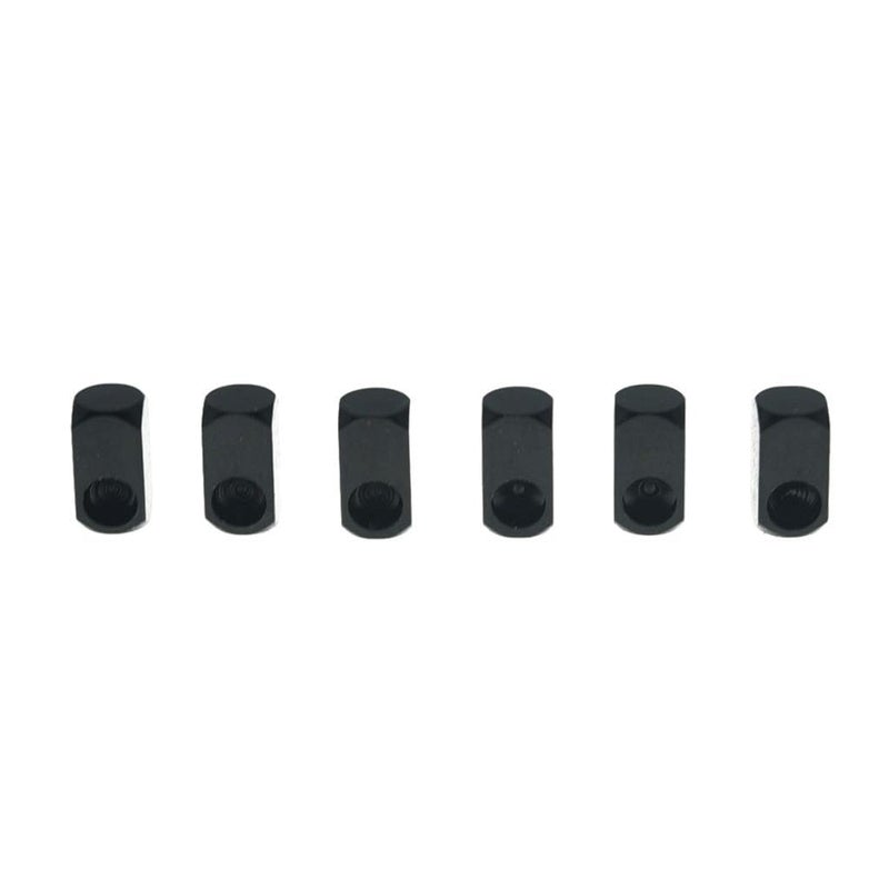 KAISH Set of 6 Stainless Steel Tremolo Bridge String Lock Insert Block Bridge Saddle Clamp Blocks Fits FR Black - Image 2