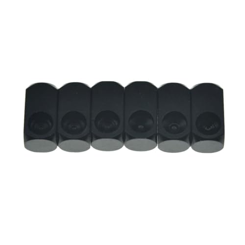 KAISH Set of 6 Stainless Steel Tremolo Bridge String Lock Insert Block Bridge Saddle Clamp Blocks Fits FR Black - Image 3
