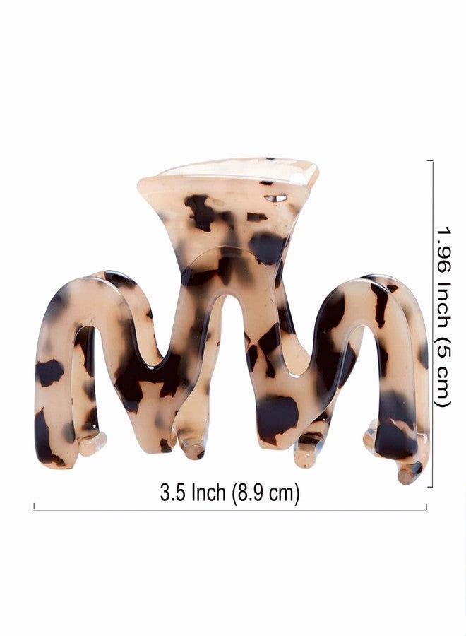 Sinide Cellulose Acetate Hair Clips 3.5 Inch, SINIDE 4.1 Inch Large Tortoise Shell Celluloid Claw Clips for Women Ladies, Fashion Hair Barrettes Accessories for Long Thick Thin Hair (2 Pack) - Image 3