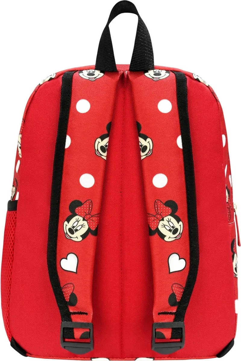 Esbuik New Season Mini Mouse Patterned Water Bottle Pocket Girl Kindergarten Nursery Backpack