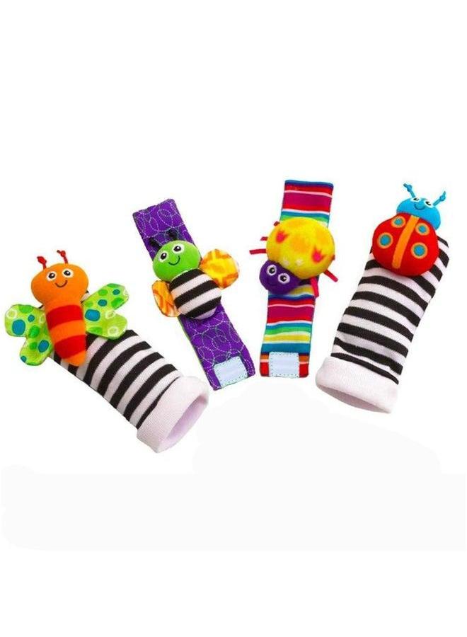 Baby Rattle Socks Wrist Finder Sensory Toys Foot Finding Toys-Color:Red Donkey Suit  - Image 2
