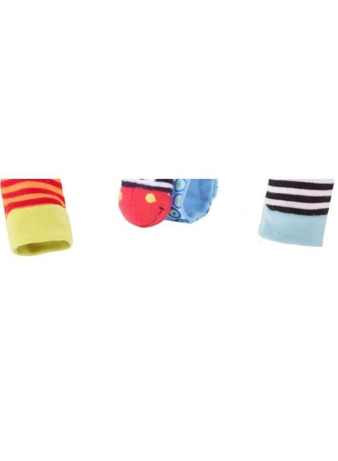 Baby Rattle Socks Wrist Finder Sensory Toys Foot Finding Toys-Color:Red Donkey Suit  - Image 1