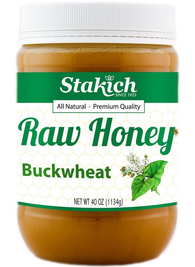 Stakich Buckwheat Antioxidant Raw Honey - Pure, Unprocessed, Unheated, Kosher (40 Ounce) - Image 1