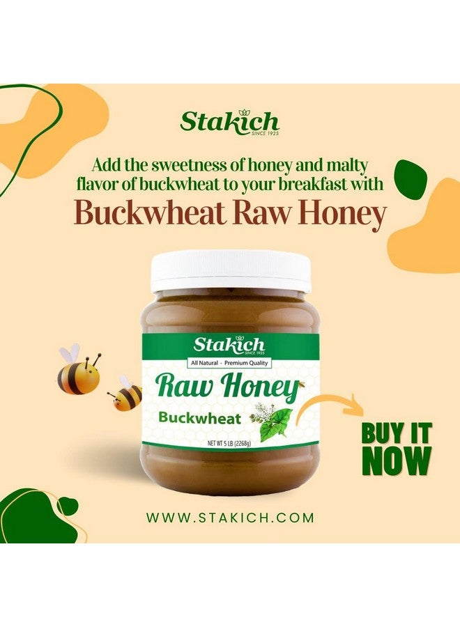 Stakich Buckwheat Antioxidant Raw Honey - Pure, Unprocessed, Unheated, Kosher (40 Ounce) - Image 4