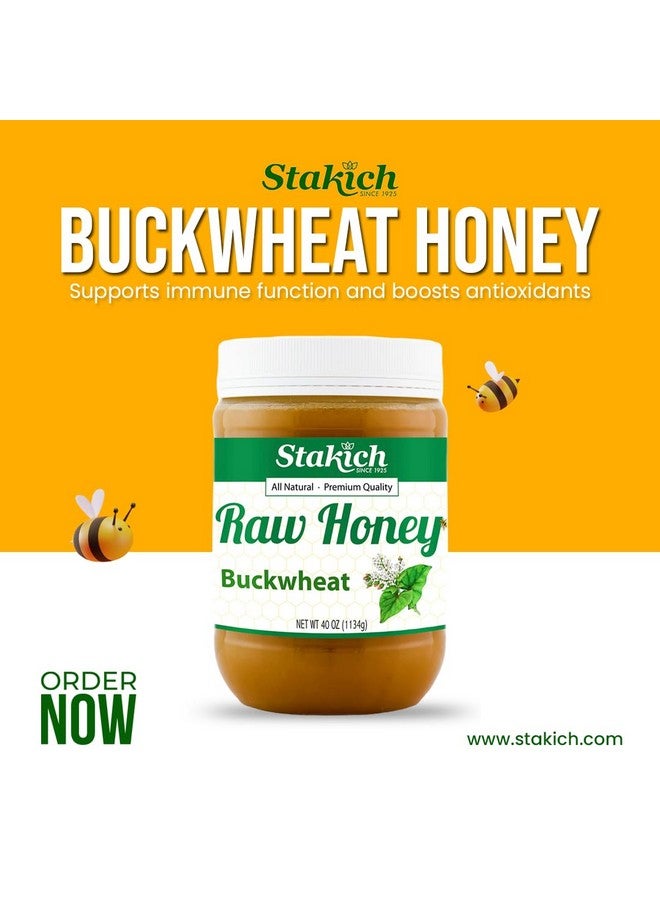 Stakich Buckwheat Antioxidant Raw Honey - Pure, Unprocessed, Unheated, Kosher (40 Ounce) - Image 5