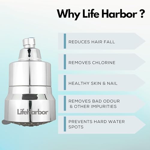 Lifeharbor Life Harbor 's 15-stage Shower Softener & Filter For Bathroom | Filter For Hard Water And Chlorine | Removes Hardness | Shower Water Filter Gives Healthy Skin & Hair (Shower Filter & Softener) - Image 3