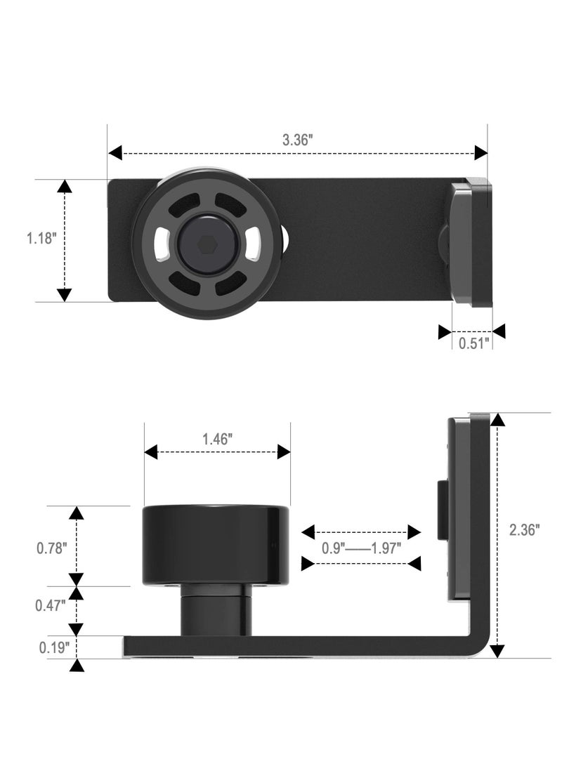 SYOSI Sliding Barn Door Floor Guide, Flush Design Flat Barn Door Floor Guide for Bottom Adjustable Roller, Black  - Image 5