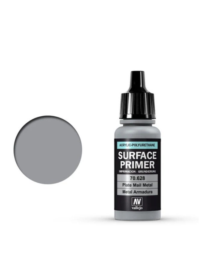 Surface Primer 628 Plate Mail Metal 17ml – Acrylic Polyurethane Primer for Models & Miniatures
