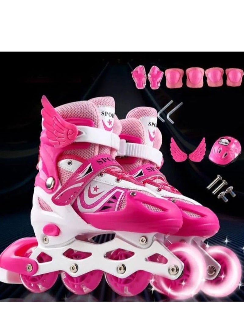 سبال مجموعة كاملة من الزلاجات الدوارة للأطفال ذات الفلاش الواحد والزلاجات الدوارة للبالغين والزلاجات القابلة للتعديل - Image 1