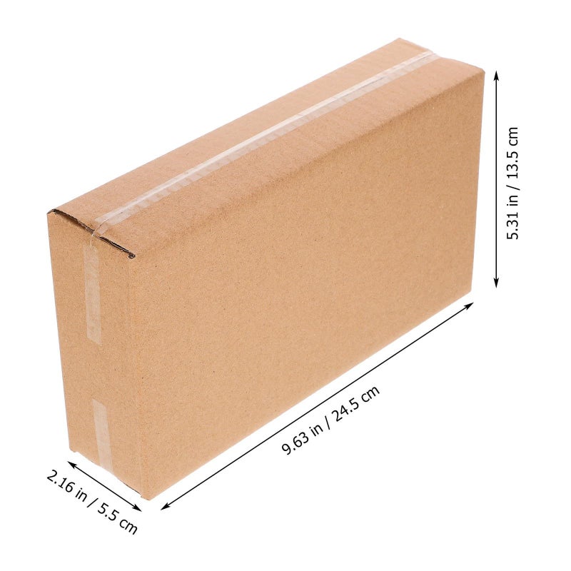 30 Corrugated Cardboard Shipping Boxes 24.5x5.5x13.5cm Thickened Flat Mailer for Small Package Packing - Image 3