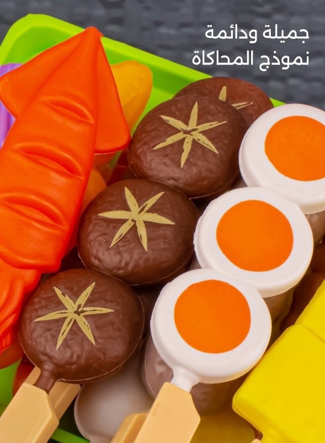 دوركو مجموعة لعبة الشواء للأطفال,تظاهر لعبة,مطبخ الأطفال لعبة طعام واقعية,لعبة الطبخ الشواء للأولاد والبنات (27 قطعة) - Image 3