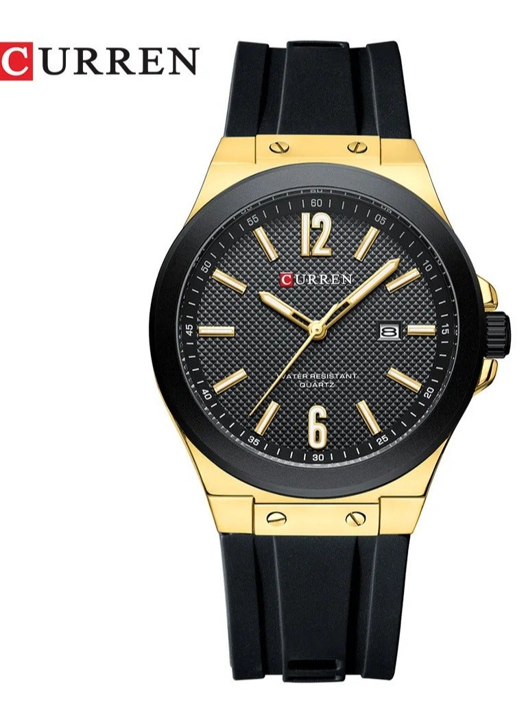 CURREN New Curren Watch 8467 Men’s Silicone Wrist Watch Brand Sport Army Military Quartz Chronograph Male Watch - Image 1