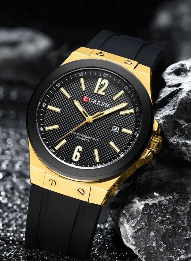 CURREN New Curren Watch 8467 Men’s Silicone Wrist Watch Brand Sport Army Military Quartz Chronograph Male Watch - Image 2