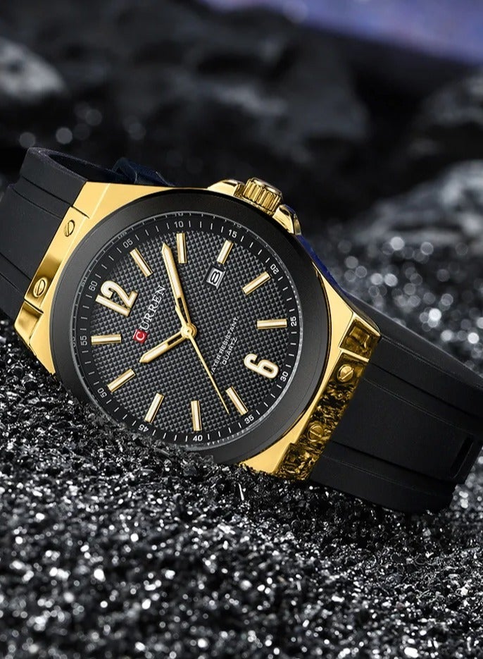 CURREN New Curren Watch 8467 Men’s Silicone Wrist Watch Brand Sport Army Military Quartz Chronograph Male Watch - Image 3