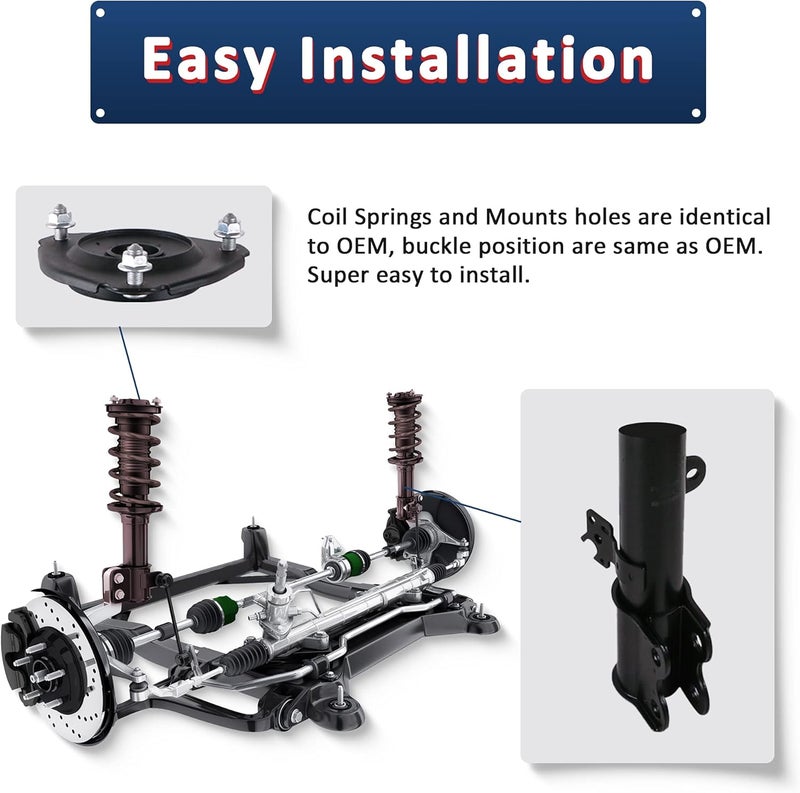 MOSTPLUS Rear Pair Complete Strut Spring Assembly Compatible for 1996-2000 Honda Civic 171292 - Image 5