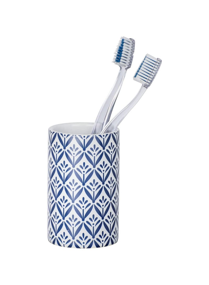 وينكو كوب فرشاة أسنان لوركا حامل فرشاة أسنان وفرشاة ومعجون أسنان سيراميك 6.5 × 11 × 6.5 سم أزرق - Image 2