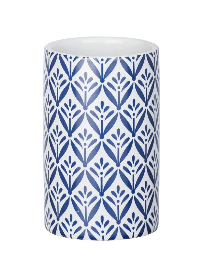 وينكو كوب فرشاة أسنان لوركا حامل فرشاة أسنان وفرشاة ومعجون أسنان سيراميك 6.5 × 11 × 6.5 سم أزرق - Image 1