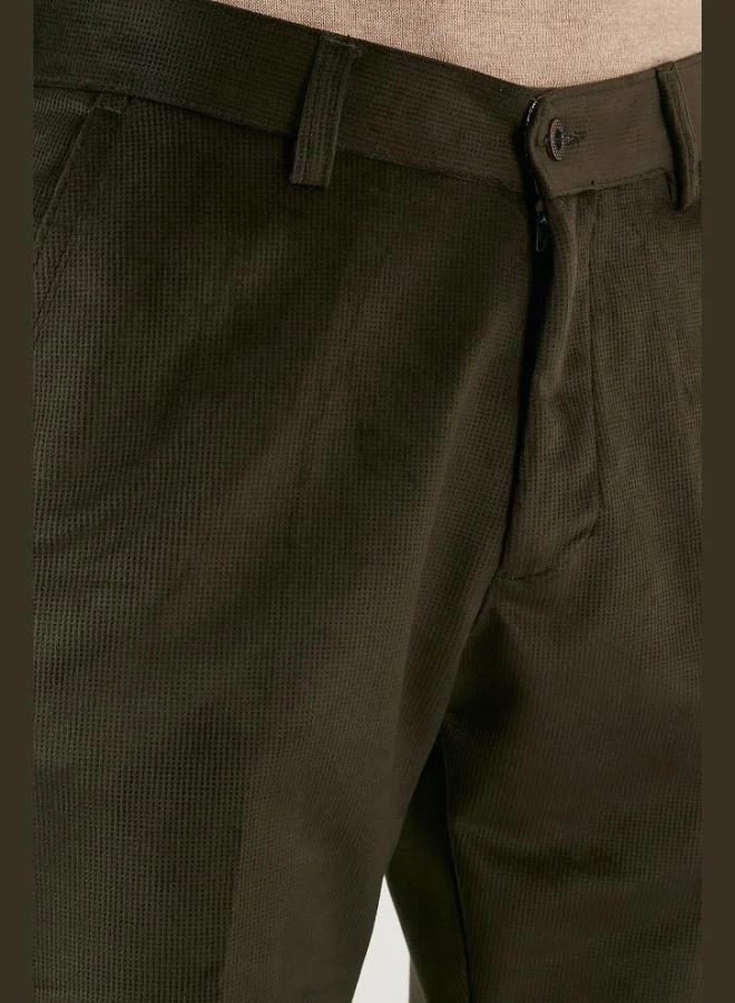 Buratti  Buratti Normal Waist Regular Fit Straight Leg Velvet Trousers Men's VELVET TROUSERS 645MERLIN for Men | Best Price UAE