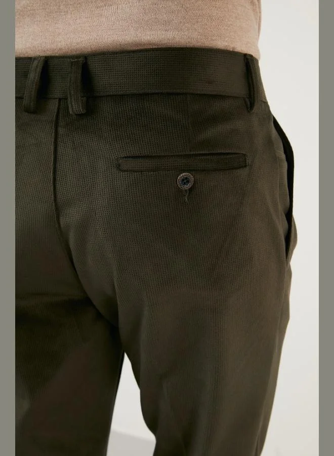 Buratti  Buratti Normal Waist Regular Fit Straight Leg Velvet Trousers Men's VELVET TROUSERS 645MERLIN for Men | Best Price UAE