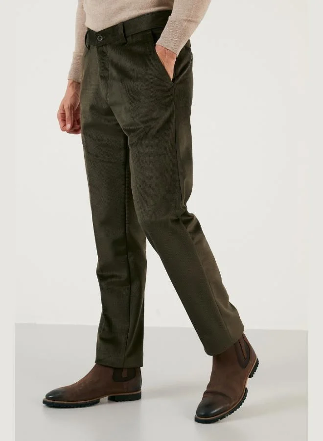 Buratti  Buratti Normal Waist Regular Fit Straight Leg Velvet Trousers Men's VELVET TROUSERS 645MERLIN for Men | Best Price UAE