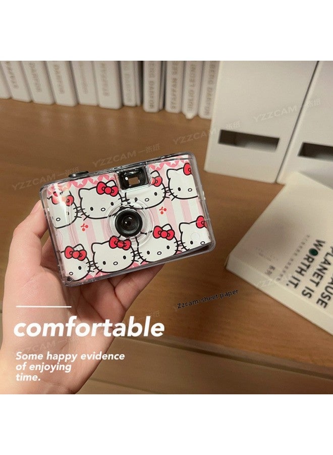 Generic Fool Mini Retro Waterproof Film Camera Film Machine Children Cute Student Campus Camera-Body Color:Eight Kt Cats-official Standard Configuration  - Image 1