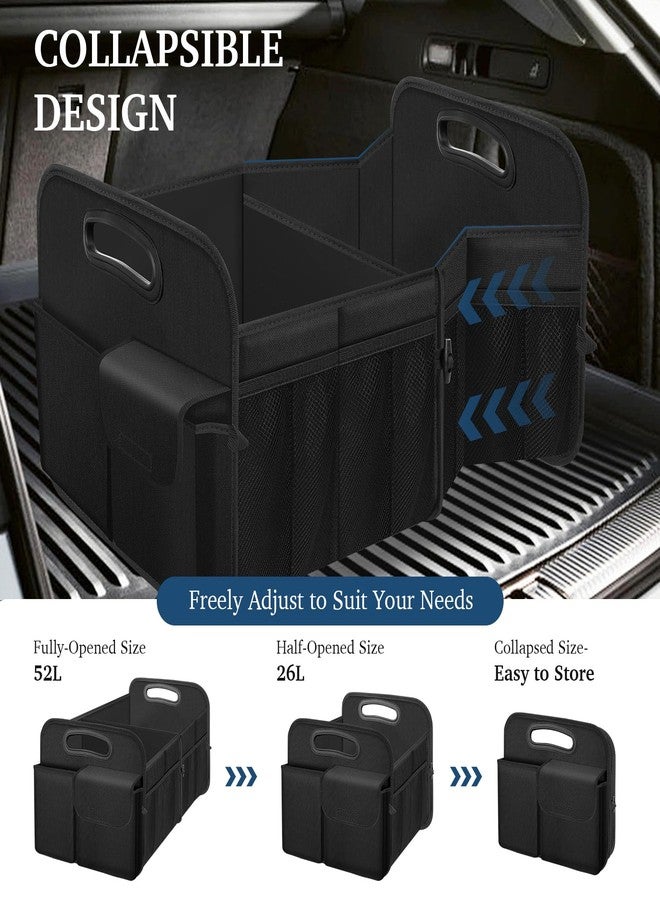 Femuar Car Trunk Organizer with Large Capacity Waterproof Car Accessories for Women & Men, Collapsible Trunk Organizer for Suv/Jeep/Sedan (Black, Standard) - Image 4