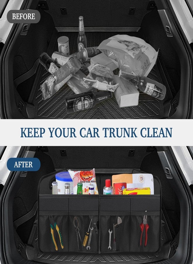 Femuar Car Trunk Organizer with Large Capacity Waterproof Car Accessories for Women & Men, Collapsible Trunk Organizer for Suv/Jeep/Sedan (Black, Standard) - Image 5