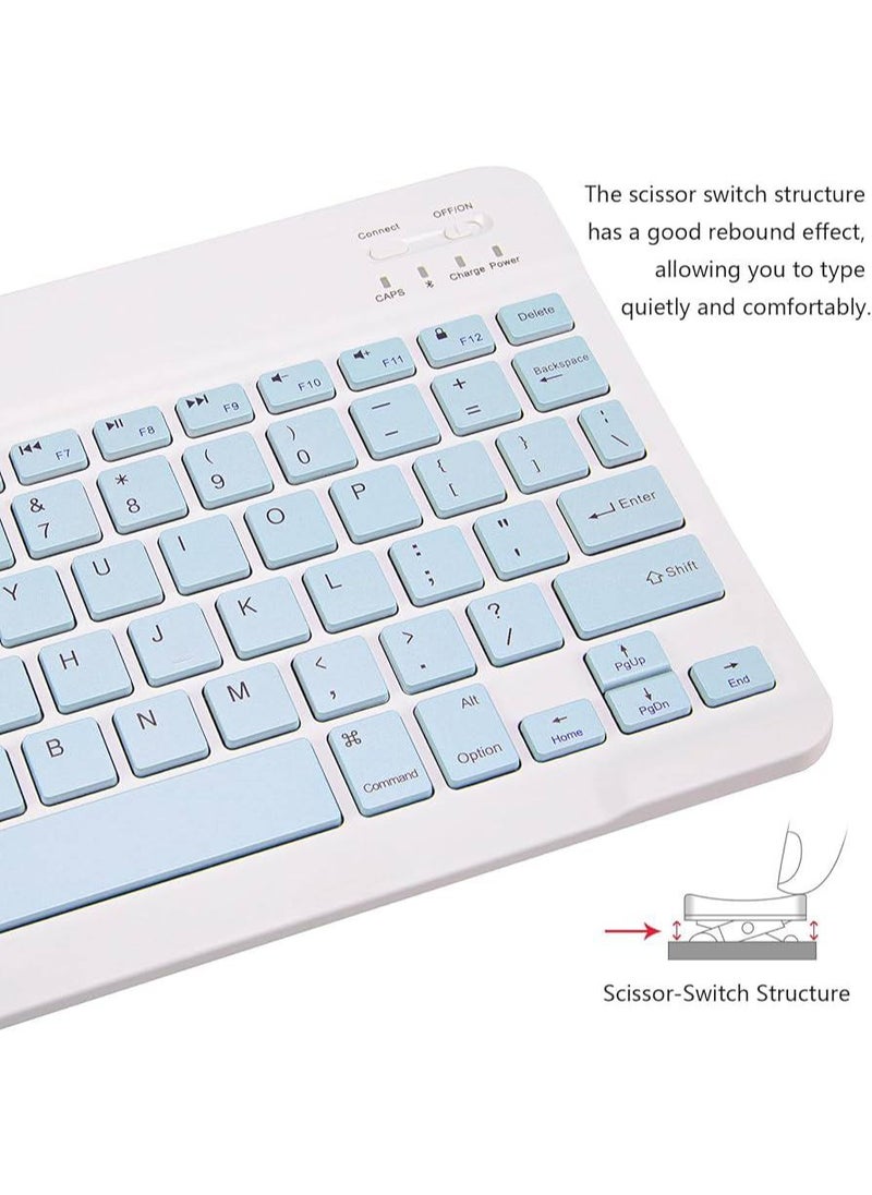 NAMA - Wireless Keyboard, Mini Portable Bluetooth Keyboard, Ultra Slim Quiet Ergonomic Keyboard with Rechargeable Battery for iOS, Android and Windows - Image 1