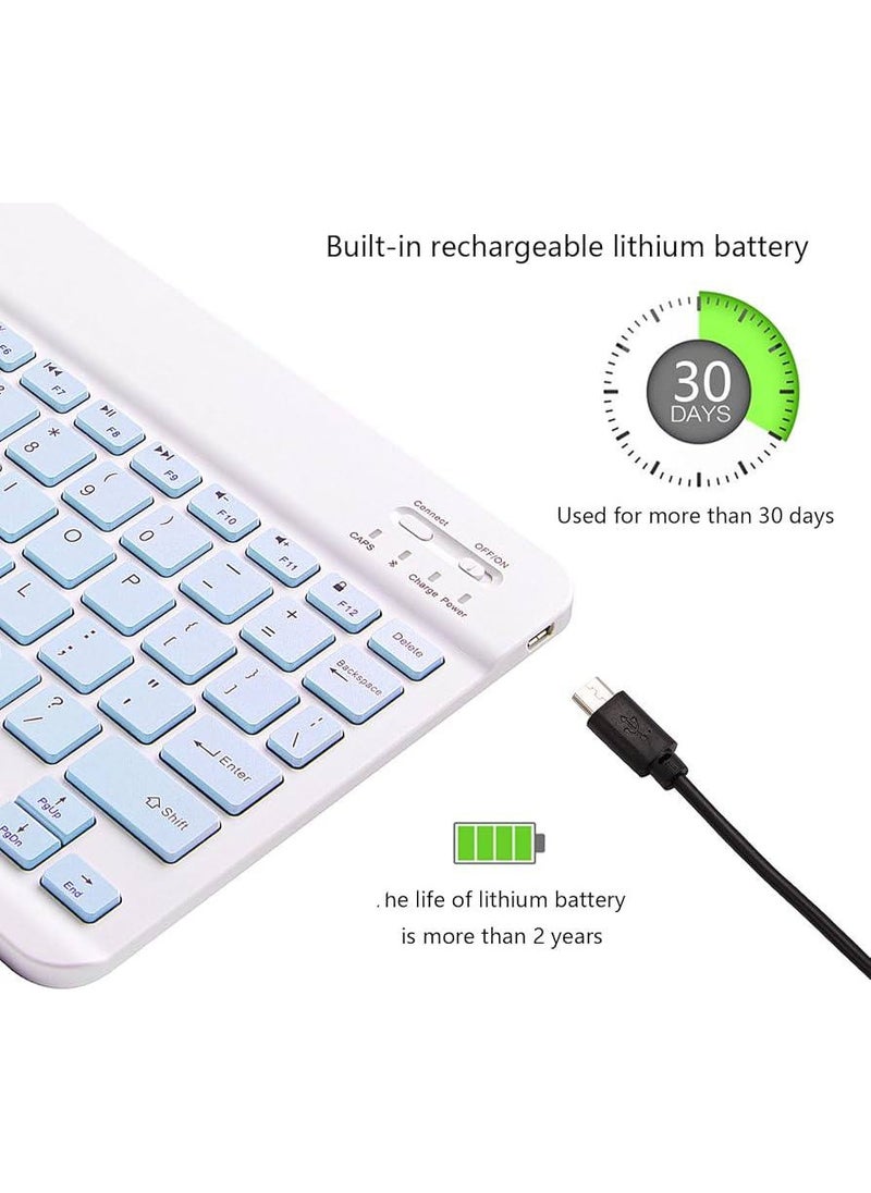 NAMA - Wireless Keyboard, Mini Portable Bluetooth Keyboard, Ultra Slim Quiet Ergonomic Keyboard with Rechargeable Battery for iOS, Android and Windows - Image 1