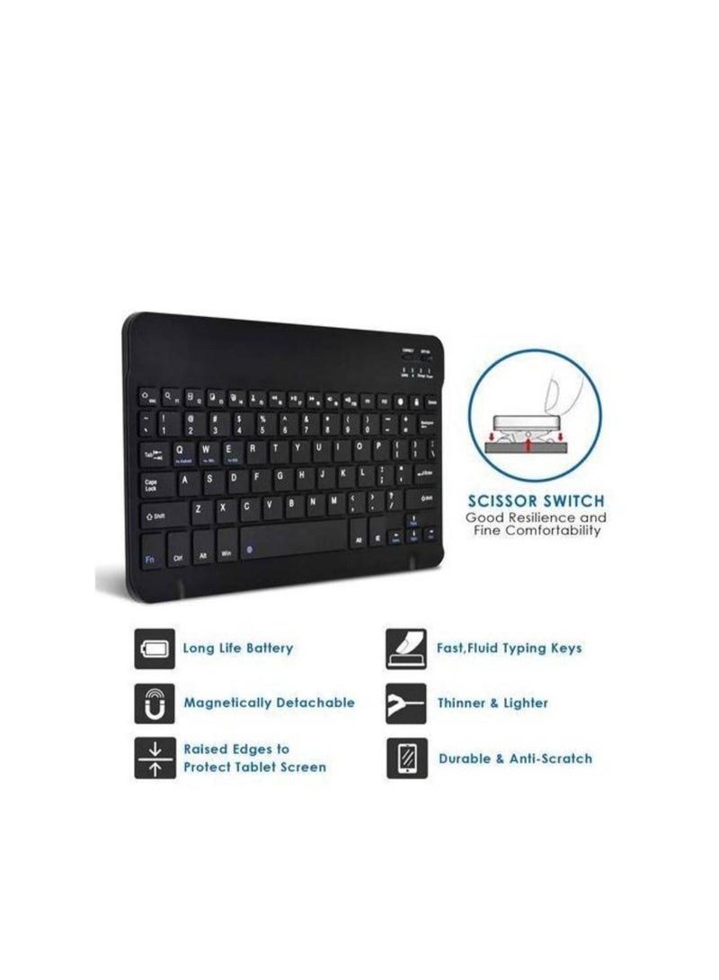 Wireless Keyboard, Mini Portable Bluetooth Keyboard, Ultra Slim Quiet Ergonomic Keyboard with Rechargeable Battery for iOS, Android and Windows - Image 4