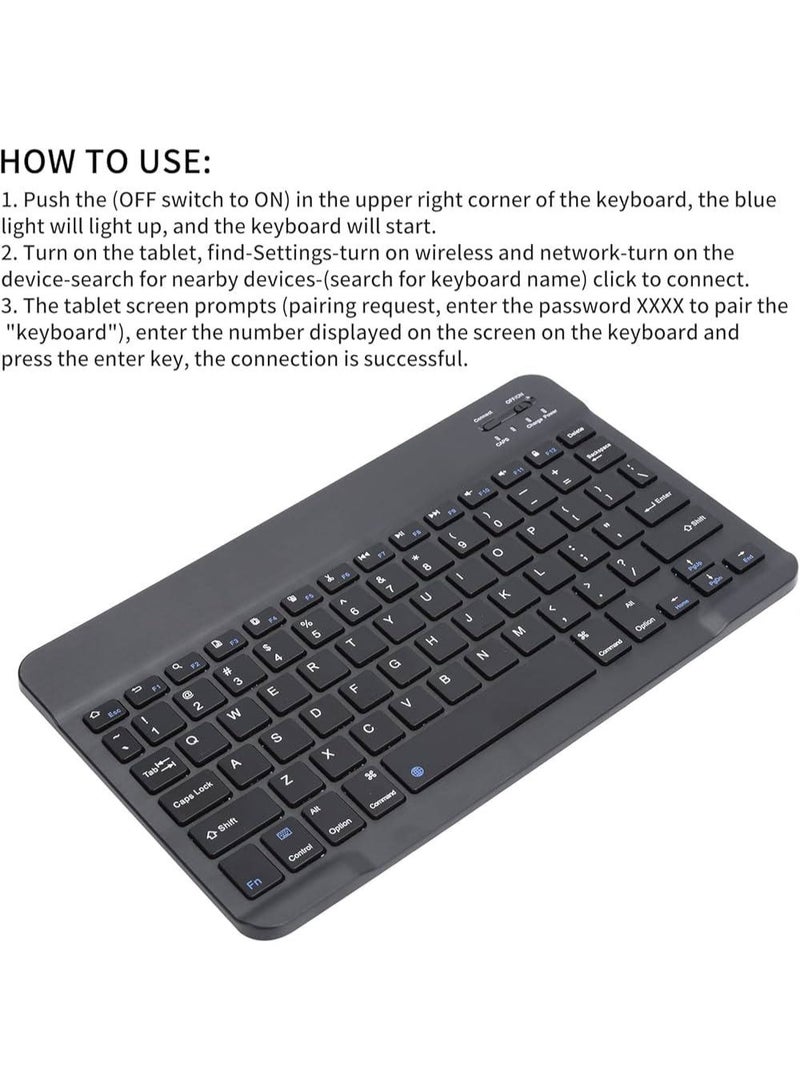 Wireless Keyboard, Mini Portable Bluetooth Keyboard, Ultra Slim Quiet Ergonomic Keyboard with Rechargeable Battery for iOS, Android and Windows - Image 5