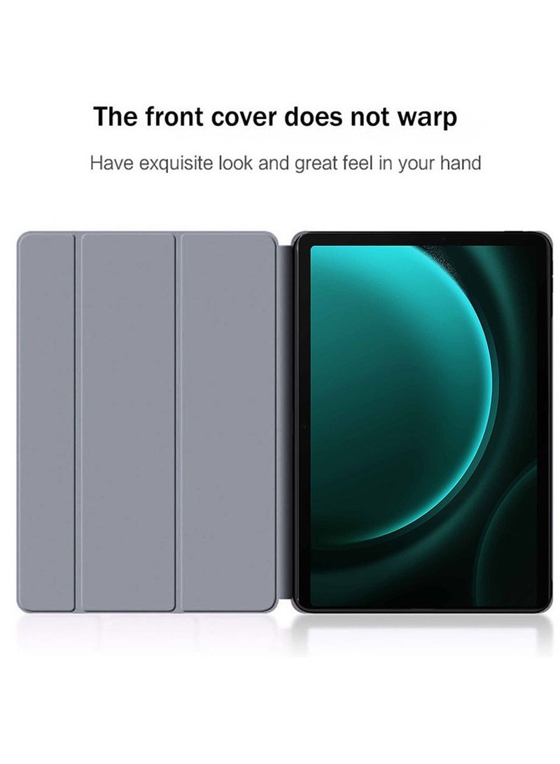 Techie جراب خلفي ذكي قابل للطي ثلاثي الطيات مع وظيفة الإيقاظ/السكون التلقائي لجهاز Samsung Galaxy Tab S9 FE 5G مقاس 10.9 بوصة/Galaxy Tab S9 مقاس 11 بوصة 2023 - رمادي - Image 4
