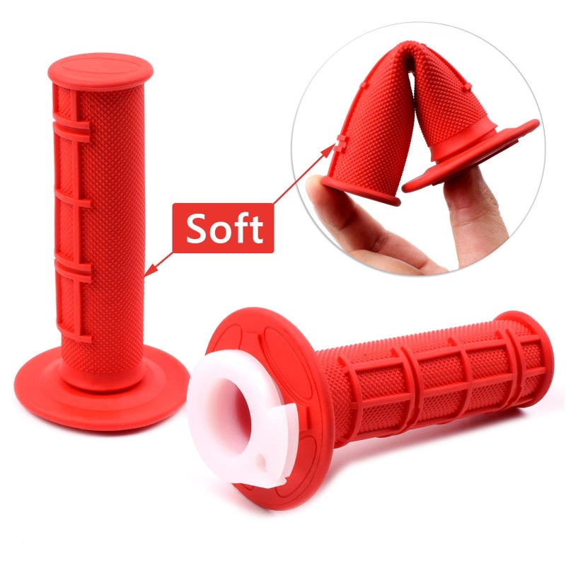 Riyitauto 7/8" 22mm Twist Throttle Accelerator Soft Rubble Handle Grip Cable kit for 50cc 90cc 110cc 125cc 4-Stroke SSR Coolster Apollo CRF50 Roketa Pit/Dirt/Mini/ATV Quad Pocket Bike - Image 2