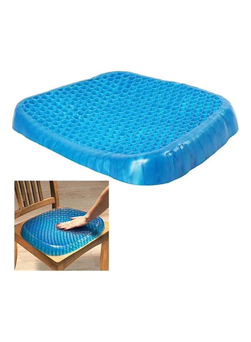 Generic Premium All Gel Orthopedic Seat Cushion Pad for Car Office Chair Wheelchair or Home Pressure Sore Relief Ultimate Gel Comfort Prevents Sweaty Bottom Durable Portable  - Image 1