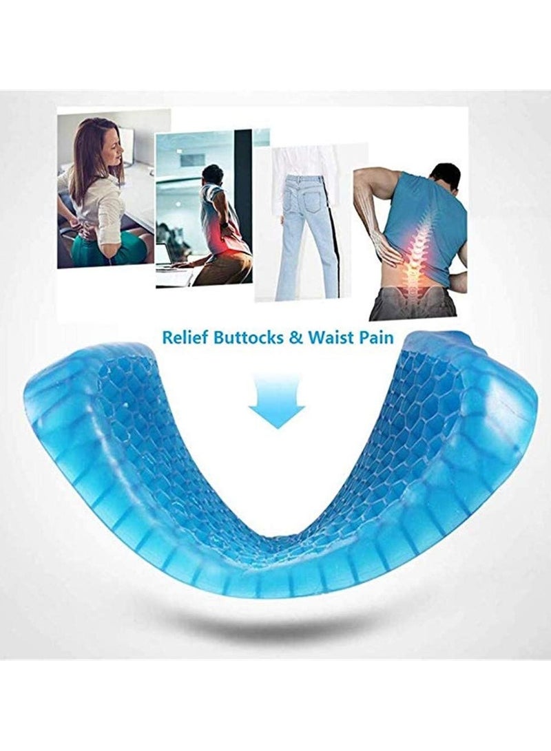 Generic Premium All Gel Orthopedic Seat Cushion Pad for Car Office Chair Wheelchair or Home Pressure Sore Relief Ultimate Gel Comfort Prevents Sweaty Bottom Durable Portable  - Image 3