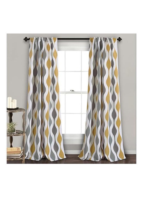 Linen Velvet Fabric Light-Filtering Window Curtain With Back Tab Design 1 Pcs
