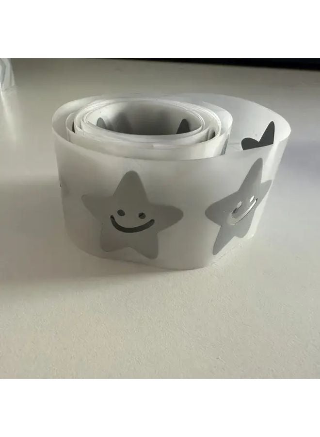 Silvery Reflective Glitter Star Stickers Roll DIY Heat Transfer Film Party Decor - Image 1