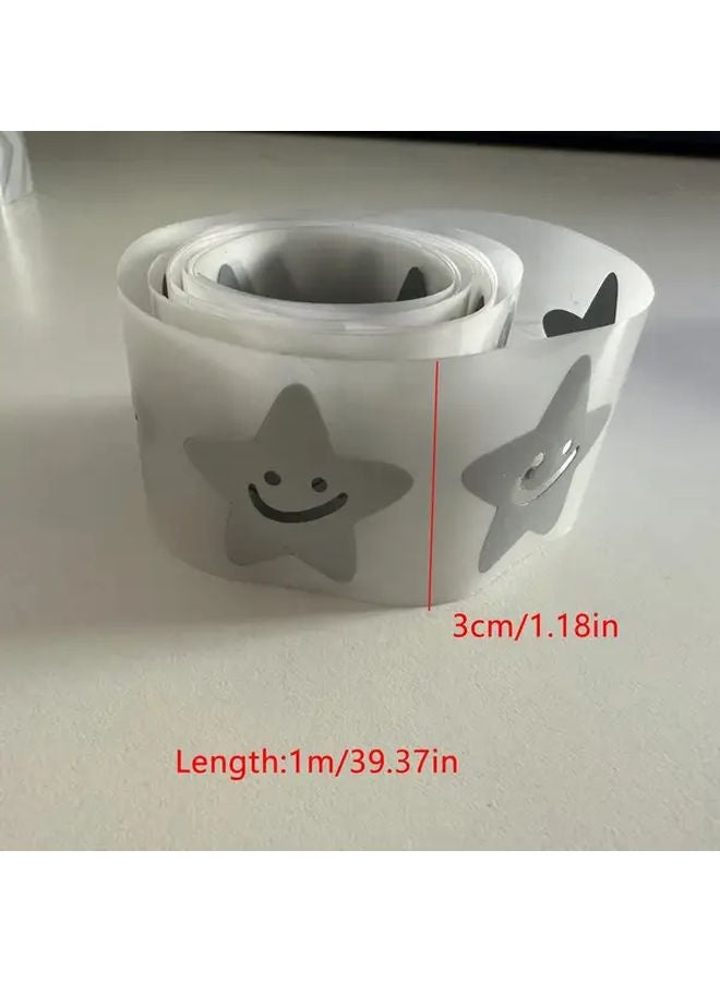 Silvery Reflective Glitter Star Stickers Roll DIY Heat Transfer Film Party Decor - Image 4