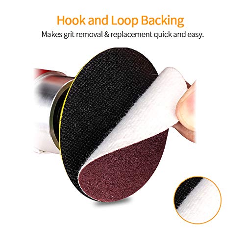 SPEEDWOX 100pc 2 inch Sanding Discs Hook and Loop Sandpaper 180 Grit Sander Disc Sanding for Sanders Drill Grinder Rotary Tools Attachment Woodworking Wood Auto, No Hole - Image 4
