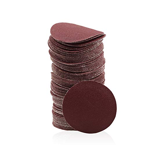 SPEEDWOX 100pc 2 inch Sanding Discs Hook and Loop Sandpaper 180 Grit Sander Disc Sanding for Sanders Drill Grinder Rotary Tools Attachment Woodworking Wood Auto, No Hole - Image 1