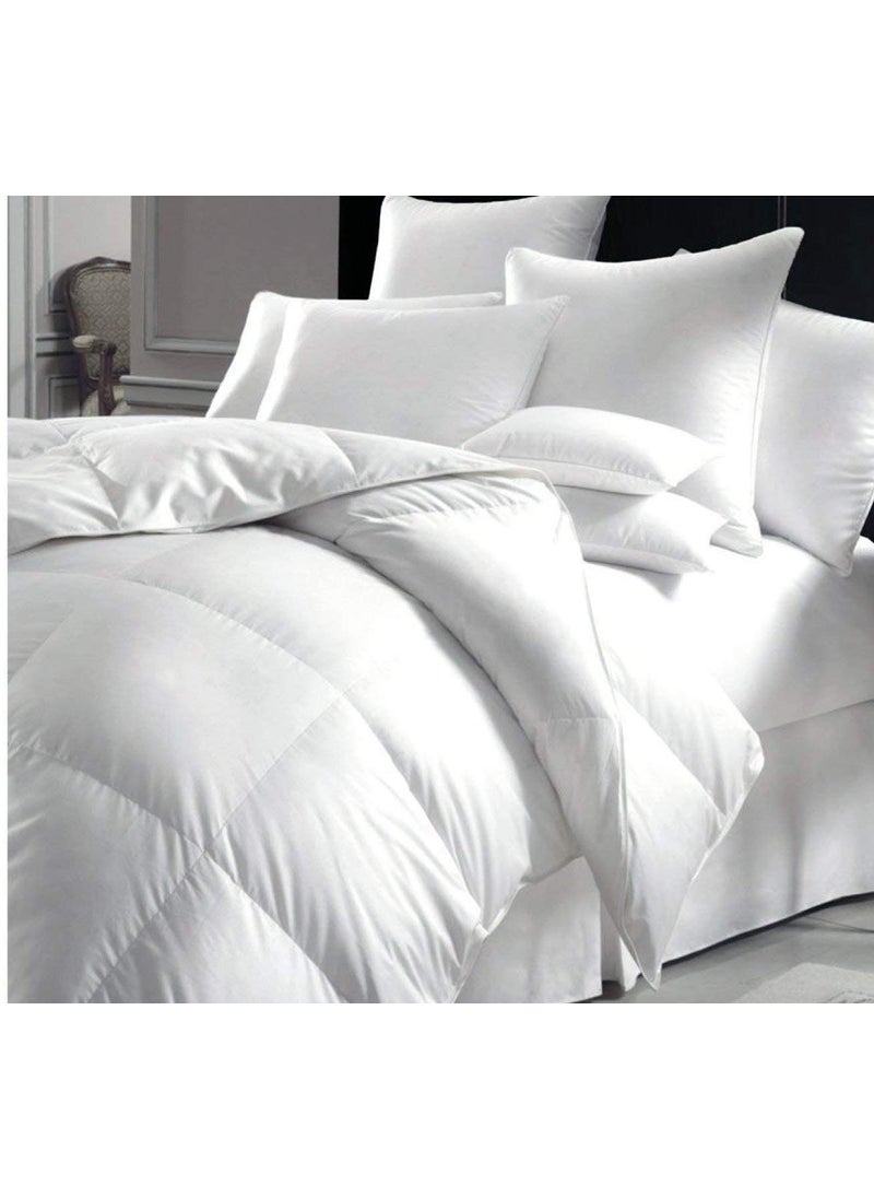 HOME PLUS STUDIO HOME PLUS STUDIO 300 GSM Microfibre Queen Size Warm Duvet Winter Quilt Comforter Blanket Rajai Warm Sleep White 90x100inch228x254 Metres  - Image 1